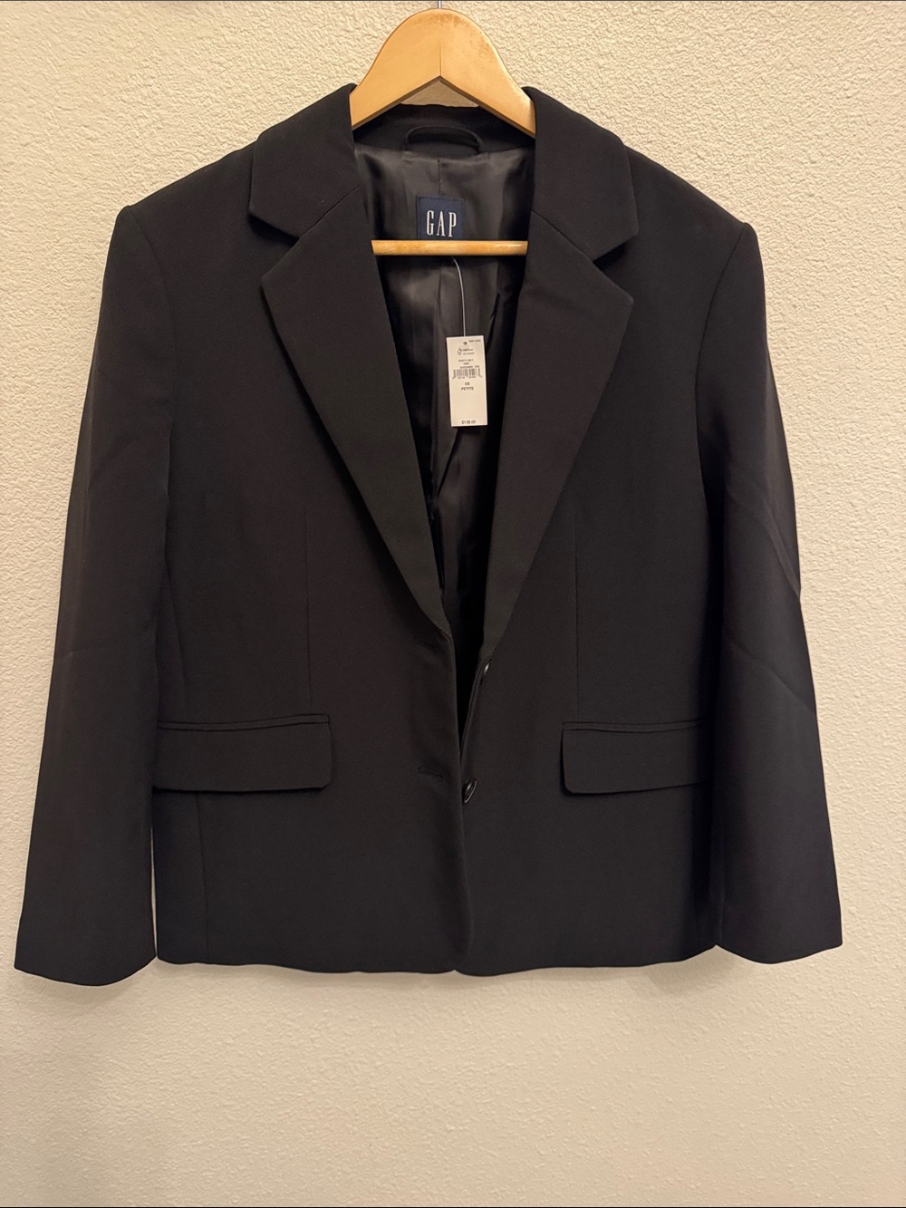 GAP Women's Black Single-Button Tailored Blazer